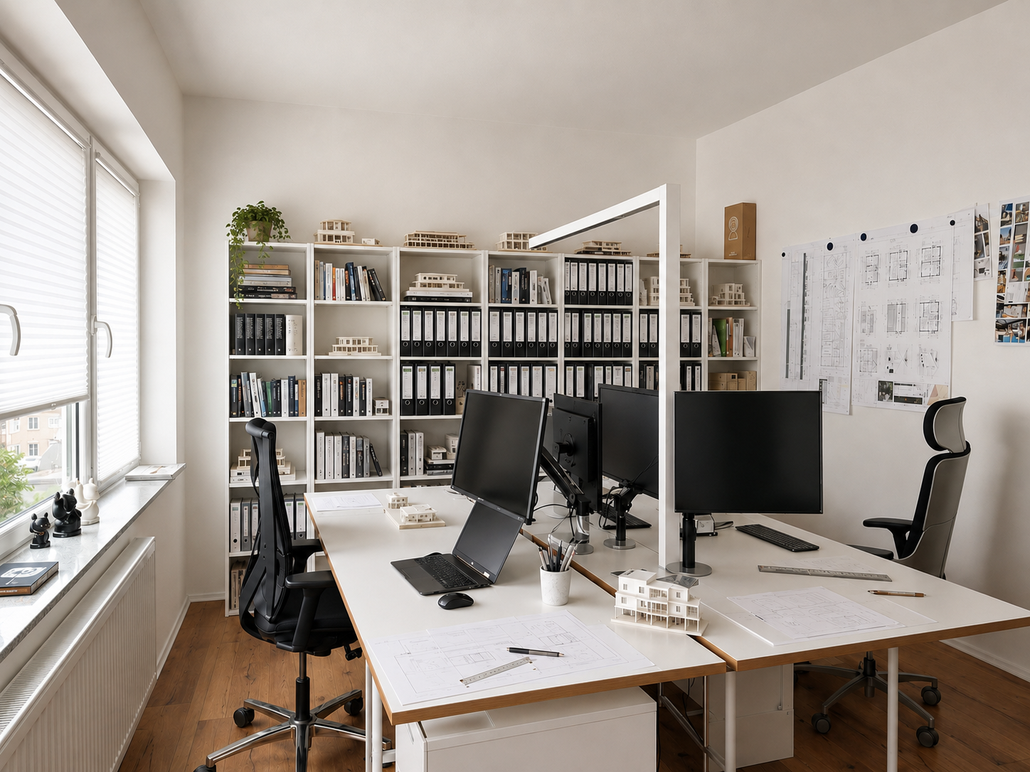 Arbeitsbereich mit mehreren Planungsarbeitsplätzen